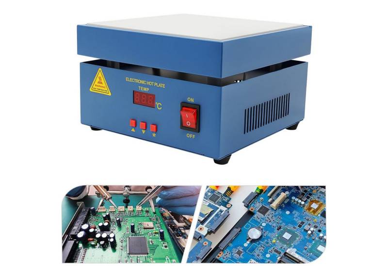 JOYOLEDER Lötkolben Elektrische Heizplatte Vorwärmstation 220X220MM Löt-Heizplatte, 800W Digital LCD Elektronische Heizplatte, Vorwärmstation Heizung 50-400℃ Einstellbar von JOYOLEDER