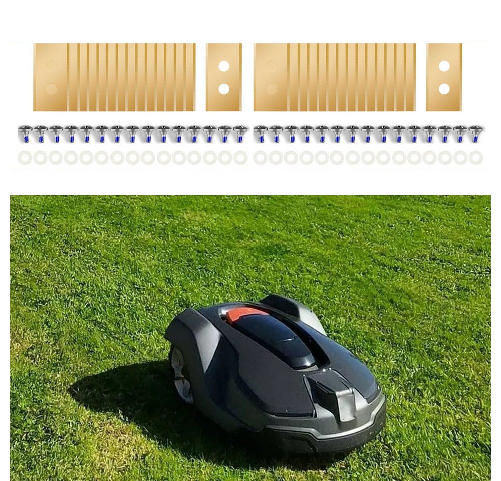 JOYOLEDER Mährobotermesser 30 Stück Ersatzklingen Kompatibel für ALLE Mammotion Luba- und YUKA- (Serien Mähroboter, Robuste Titan Ersatzmesser, mit Unterlegscheiben, 30-St), Kompatibel mit Mährobotern der Mammotion Luba- und Yuka-Serie von JOYOLEDER