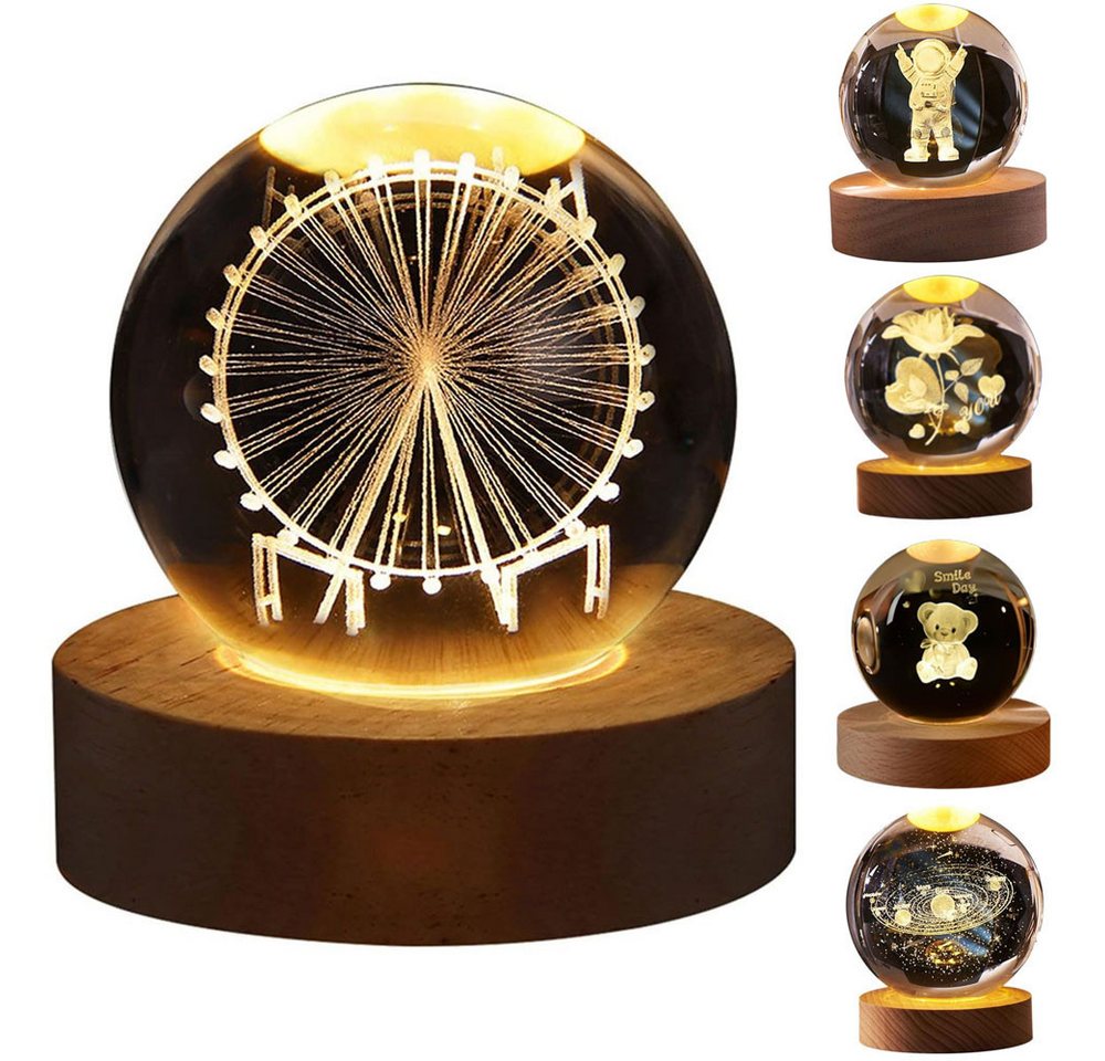 JOYOLEDER Nachtlicht 3D Sonnensystem Kristallkugel Mit Led Nachtlicht, Für Kinder Planet Lampe Dekoratives Licht Stimmungslicht, Für Home Dekoration JOYOLEDER Nachtlicht 3D Sonnensystem Kristallkugel Mit Led Nachtlicht, Für Kinder Planet Lampe Dekoratives Licht Stimmungslicht, Für Home Dekoration von JOYOLEDER