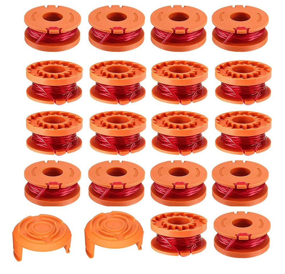 JOYOLEDER Rasentrimmer-Ersatzspule Rasentrimmer Spule, Trimme Fadenspule Ersatzfaden + Spulenabdeckung, (Für Rasentrimmer, 1.65mm 3m Länge) von JOYOLEDER