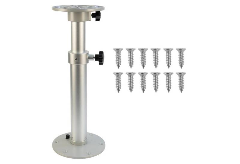 JOYOLEDER Tischbein Tischbein Verstellbare,Aluminium-Legierung Tischbeine für RV, Boot, Camper, Wohnmobil – Abnehmbarer Podestständer (Sliver) von JOYOLEDER