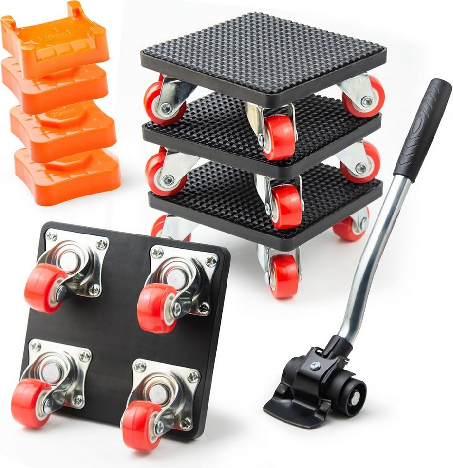 JOYOLEDER Transportroller Möbel Transportrollen Set, 360 Grad Drehbar Rads, 400 kg Tragfähigkeit, 400 kg Tragfähigkeit,Lenkrollen von JOYOLEDER