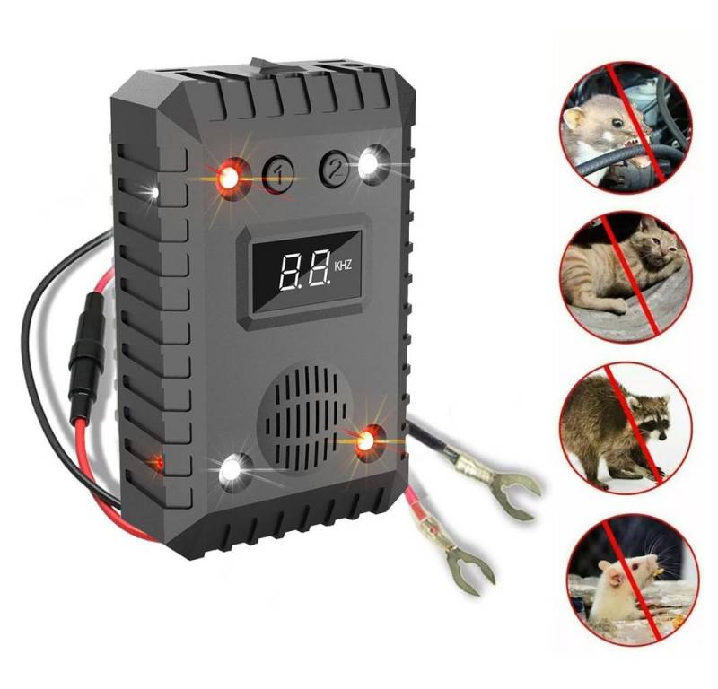 JOYOLEDER Ultraschall-Tierabwehr Marderschreck für Autos/Innenräume, professionelles Tierabwehr, Ultraschall mit Stroboskoplichter, Fahrzeugschutz dachboden Nagetierschutz von JOYOLEDER