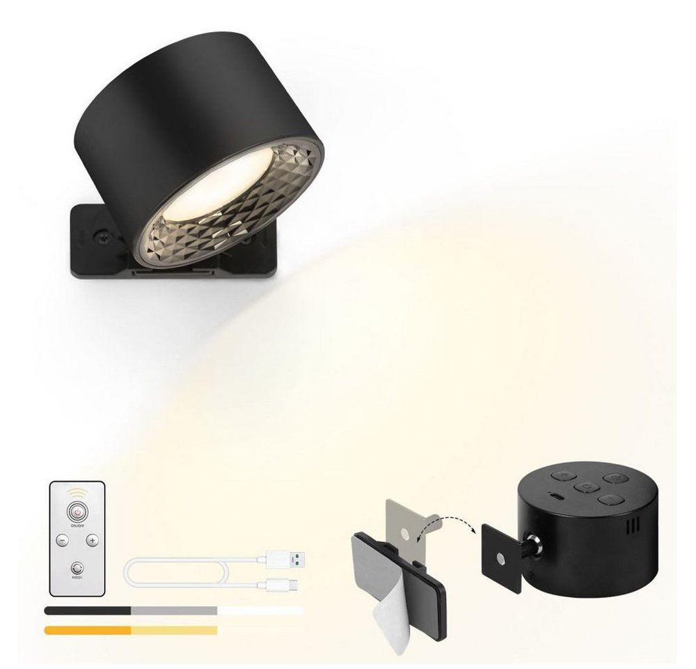 JOYOLEDER Wandleuchte LED Wandleuchte Akku Wandlampe mit Fernbedienung & Touch Control, Dimmbare 360° Drehbare Wandlampe, für Wohnzimmer Schlafzimmer Badezimmer Flur JOYOLEDER Wandleuchte LED Wandleuchte Akku Wandlampe mit Fernbedienung & Touch Control, Dimmbare 360° Drehbare Wandlampe, für Wohnzimmer Schlafzimmer Badezimmer Flur von JOYOLEDER