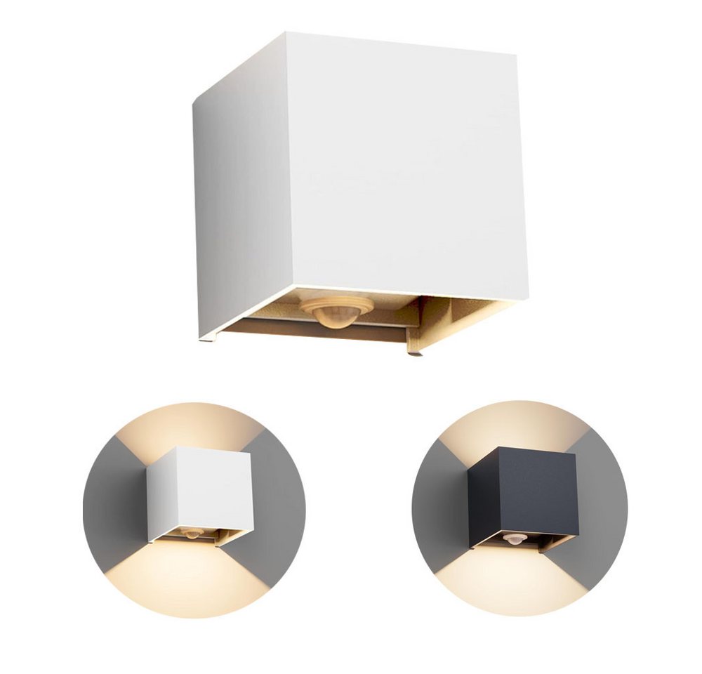 JOYOLEDER Wandleuchte Wandleuchten Außen LED 12W Innen Wandbeleuchtung Wandlampe, Wandleuchte IP65, mit Bewegungsmelder von JOYOLEDER