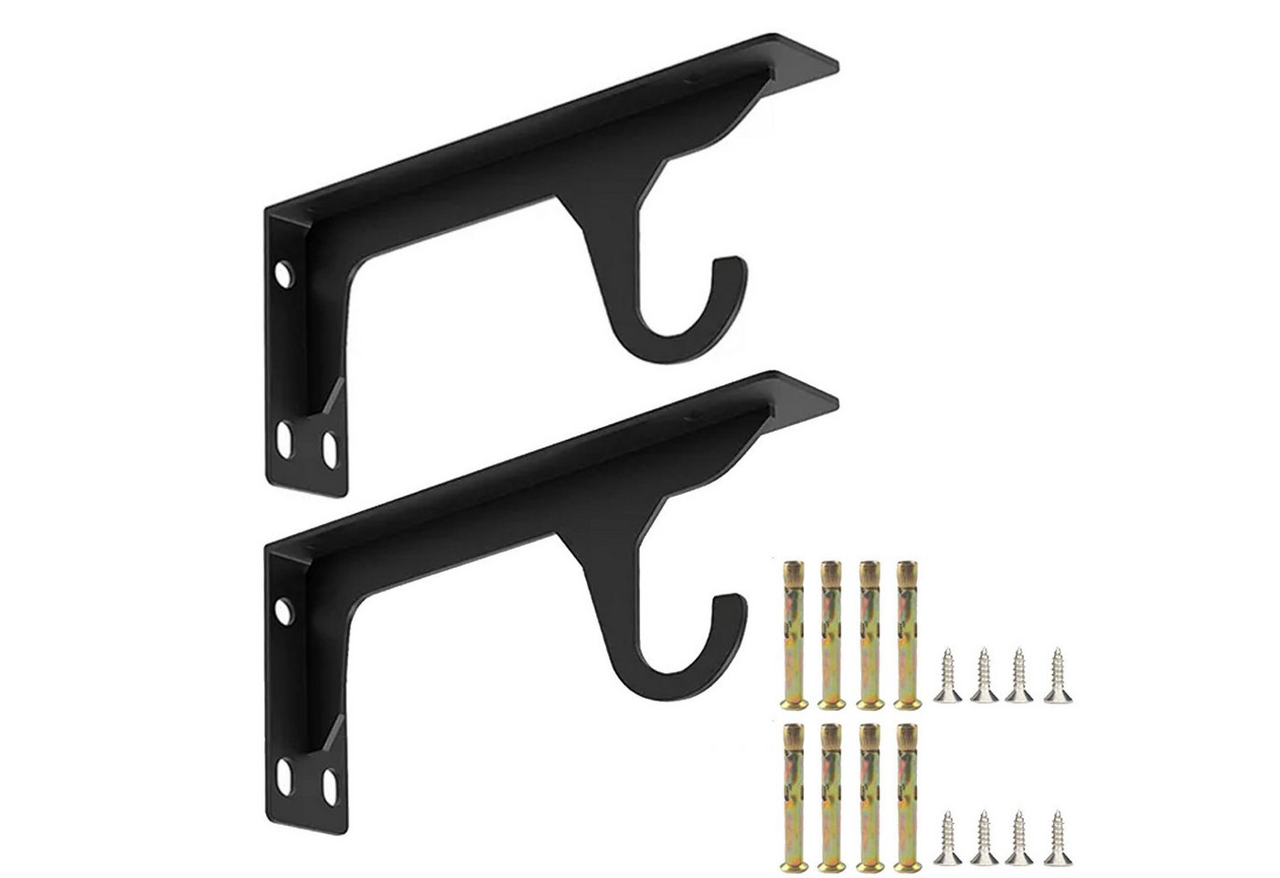 JOYOLEDER Wandregalhalter 2 Stück - Regalhalterung Schwerlast, Metallwinkel 90 Grad Wandwinkel, Haken, Tragkraft 60kg, Regalwinkel Metall Regalhalter, für Wandhalterung Regal, Eckregal JOYOLEDER Wandregalhalter 2 Stück - Regalhalterung Schwerlast, Metallwinkel 90 Grad Wandwinkel, Haken, Tragkraft 60kg, Regalwinkel Metall Regalhalter, für Wandhalterung Regal, Eckregal von JOYOLEDER