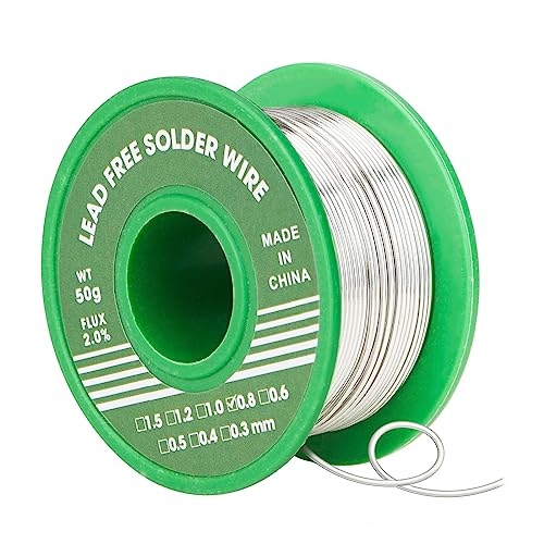 Lötzinn, Lötzinn Elektronik, Bleifreies Lot mit Kolophonium Kern (Sn99,3 Cu0,7/0,8mm,50g) von JOYSAL
