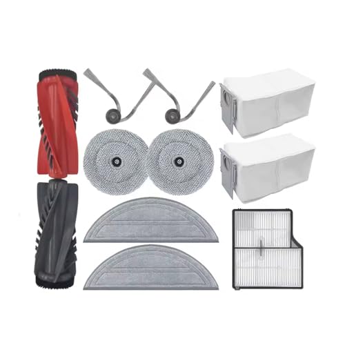 JOSYOG Saros 10 Ersatz Dual Hauptbürste/Seitenbürsten/Wischpads/Staubbeutel für Roborock Saros 10 Roboter-Staubsauger-Zubehörteile (Set 1) von JOYSOG