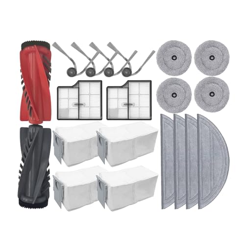 JOSYOG Saros 10 Ersatz Dual Hauptbürste/Seitenbürsten/Wischpads/Staubbeutel für Roborock Saros 10 Roboter-Staubsauger-Zubehörteile (Set 2) von JOYSOG