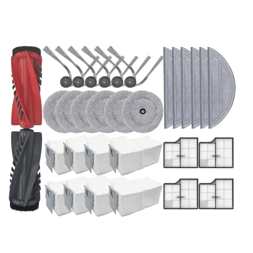 JOSYOG Saros 10 Ersatz Dual Hauptbürste/Seitenbürsten/Wischpads/Staubbeutel für Roborock Saros 10 Roboter-Staubsauger-Zubehörteile (Set 3) von JOYSOG