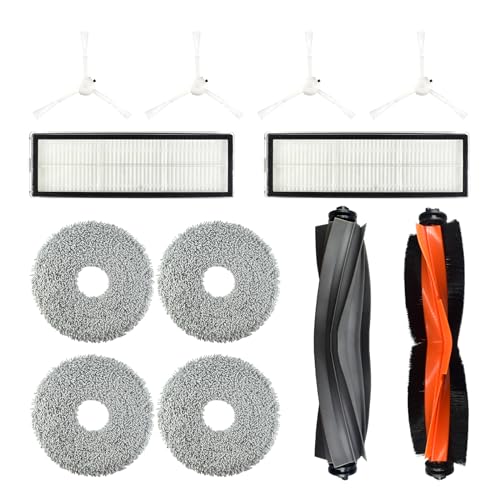 Staubsauger-Ersatz-Zubehör-Set für Dreame X10 S10 Plus L10S Ultra W10S Pro, 12er-Pack (2 Hauptbürsten + 4 Seitenbürsten + 2 Filter + 2 Wischtücher) von JOYSOG