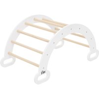 Kletterbogen für Kinder, Weiß, Bogenwippe aus Holz, 89x52x45,5 cm, Baby & Kleinkind Klettergerüst Indoor ab 2 Jahre, Bogen Kletterdreieck nach Pikler von JOYZ