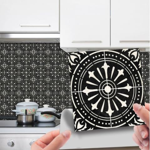 JOZMMZEOOA Fliesenaufkleber 30 Stück Wasserfeste Fliesenfolie 15 × 15 cm Vinyl für Küche und Bad Mandala Achteckige Sterne Geeignet für Badezimmer, Küche, Wandtreppenfliesenaufkleber JOZMMZEOOA Fliesenaufkleber 30 Stück Wasserfeste Fliesenfolie 15 × 15 cm Vinyl für Küche und Bad Mandala Achteckige Sterne Geeignet für Badezimmer, Küche, Wandtreppenfliesenaufkleber von JOZMMZEOOA