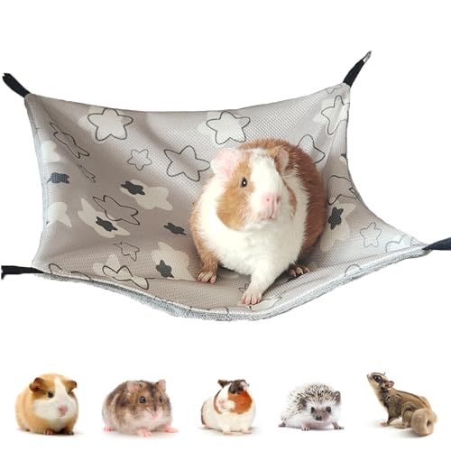 JOZMMZEOOA Meerschweinchen Hängematte Stern Meerschweinchen Zubehoer Eisseide 34 x 34CM Ratten Zubehör Verstellbar Ratten für Käfig Doppelseitiges Hamster Sommerhängematte für Hamster Chinchilla JOZMMZEOOA Meerschweinchen Hängematte Stern Meerschweinchen Zubehoer Eisseide 34 x 34CM Ratten Zubehör Verstellbar Ratten für Käfig Doppelseitiges Hamster Sommerhängematte für Hamster Chinchilla von JOZMMZEOOA