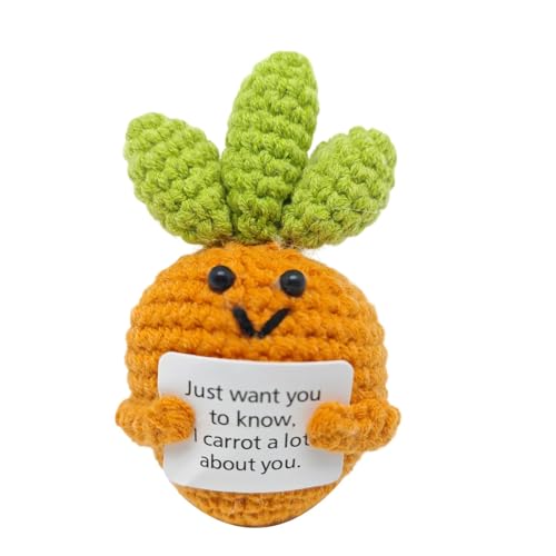 JOZMMZEOOA Pocket Hug Karotte Glücksbringer,Positive Geschenke Emotionale Support Unterstützung Doll Häkeln Interessant Posotive Energiepuppe Mutmacher Geschenk,für Gute Besserung Geschenke(Karotte) JOZMMZEOOA Pocket Hug Karotte Glücksbringer,Positive Geschenke Emotionale Support Unterstützung Doll Häkeln Interessant Posotive Energiepuppe Mutmacher Geschenk,für Gute Besserung Geschenke(Karotte) von JOZMMZEOOA