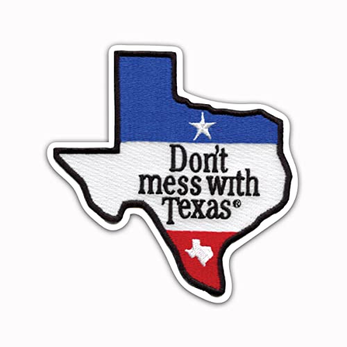 Auto Stoßstange Aufkleber Magnet Schild - 12,7 x 12,7 cm Kühlschrank Werkzeugkasten Magnete Texas Staat Karte Patch Look Don't Mess with Texas von JP's Parcels