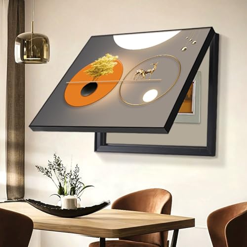 JPDEDIAN Abdeckung des Stromzählers Stromzählerkasten Dekorative Malerei Stromzähler Box Abdeckung Retro Heimdekoration Versteckte Zählerkastenabdeckung(Color:Style 14,Size:55x45cm) von JPDEDIAN