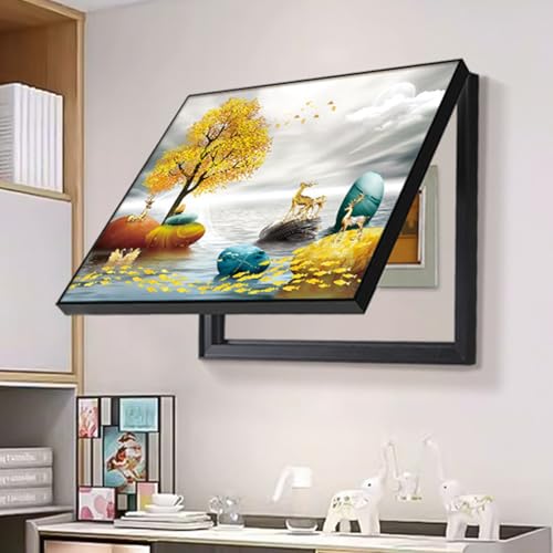 JPDEDIAN Abdeckung des Stromzählers Stromzählerkasten Dekorative Malerei Stromzähler Box Abdeckung Retro Heimdekoration Versteckte Zählerkastenabdeckung(Color:Style 15,Size:45x35cm) von JPDEDIAN