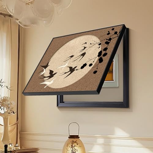 JPDEDIAN Abdeckung des Stromzählers Stromzählerkasten Dekorative Malerei Stromzähler Box Abdeckung Retro Heimdekoration Versteckte Zählerkastenabdeckung(Color:Style 16,Size:50x40cm) von JPDEDIAN
