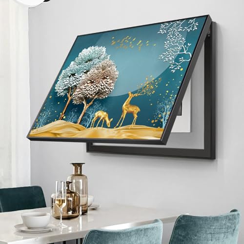JPDEDIAN Abdeckung des Stromzählers Stromzählerkasten Dekorative Malerei Stromzähler Box Abdeckung Retro Heimdekoration Versteckte Zählerkastenabdeckung(Color:Style 18,Size:50x40cm) von JPDEDIAN