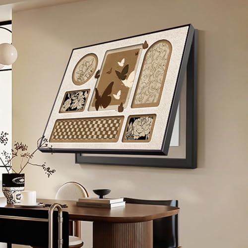 JPDEDIAN Abdeckung des Stromzählers Stromzählerkasten Dekorative Malerei Stromzähler Box Abdeckung Retro Heimdekoration Versteckte Zählerkastenabdeckung(Color:Style 4,Size:55x45cm) von JPDEDIAN