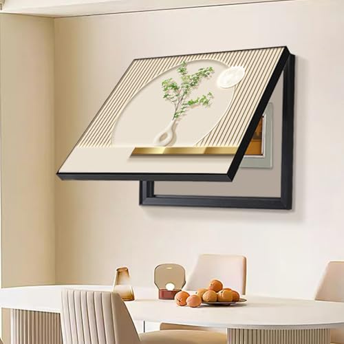 JPDEDIAN Abdeckung des Stromzählers Stromzählerkasten Dekorative Malerei Stromzähler Box Abdeckung Retro Heimdekoration Versteckte Zählerkastenabdeckung(Color:Style 8,Size:60x50cm) von JPDEDIAN