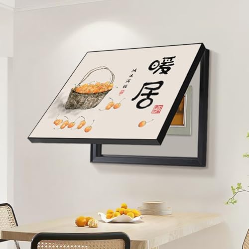 JPDEDIAN Abdeckung des Stromzählers Stromzählerkasten Dekorative Malerei Stromzähler Box Abdeckung Retro Heimdekoration Versteckte Zählerkastenabdeckung(Color:Style 9,Size:70x50cm) von JPDEDIAN