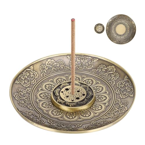 Räucherstäbchen Halter, Lotus Ash Catcher, Räuchergefäß Platte Räucherstäbchenhalter, Messing Lotus Halter für Yoga Teehaus, für Räucherstäbchen Räucherkegel oder Home Decoration Zubehör Räucherstäbchen Halter, Lotus Ash Catcher, Räuchergefäß Platte Räucherstäbchenhalter, Messing Lotus Halter für Yoga Teehaus, für Räucherstäbchen Räucherkegel oder Home Decoration Zubehör von JPESYGFDK