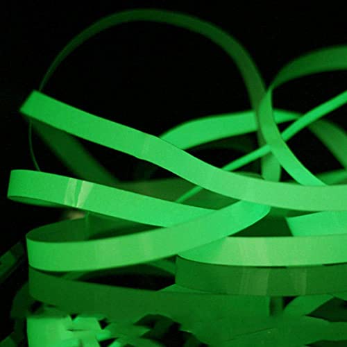 JPGhaha Leuchtendes Klebeband 30s 2 Stück 15mm x 5m 20mm x 10m Fluoreszierendes Selbstklebenes Band Grünes Warnband Zwei Größen Abnehmbar Wasserdicht Tragbar Sicherheitszeichen von JPGhaha