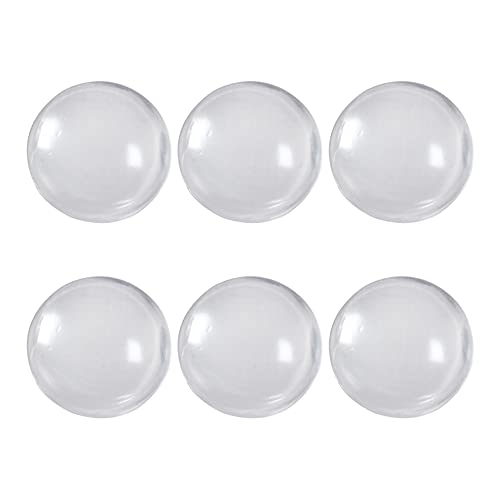 JPGhaha Türstopper Wand Klar Runde ø 50mm 6 Stück Silikon Stronger Transparent Selbstklebend 15mm Höhe Schutzpuffer Wandschutz für Türklinke ohne Bohren von JPGhaha