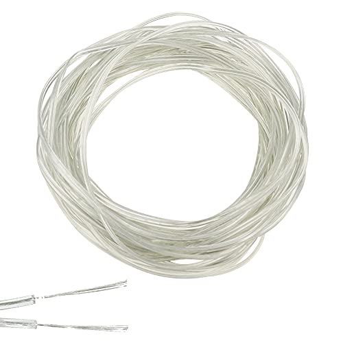 JPGhaha 2 Adriges Kabel 10 Meter Transparent Schlauchleitung 28 AWG Kabel 0,08 mm² PVC Flachkabel Weich und Flexibel für Haushaltsgeräte mit Geringem Stromverbrauch im Trockenraum von JPGhaha