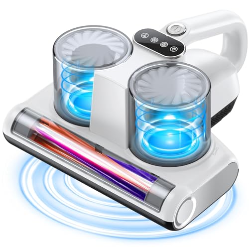 JPHYLL Milbensauger für Matratzen Milbenstaubsauger mit UV-Licht 16Kpa Bürstenrolle Ultraschall HEPA Filter Heißer Wind Funktion Matratzensauger zur Entfernung von Staubmilben Allergenen 500W Weiß JPHYLL Milbensauger für Matratzen Milbenstaubsauger mit UV-Licht 16Kpa Bürstenrolle Ultraschall HEPA Filter Heißer Wind Funktion Matratzensauger zur Entfernung von Staubmilben Allergenen 500W Weiß von JPHYLL