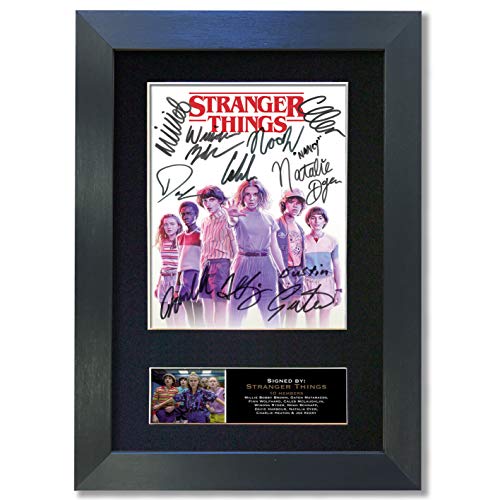 Poster, Motiv: Stranger Things # 2, mit Autogramm, gerahmt, signiert, Nachdruck, A4#849 von JPHYLL