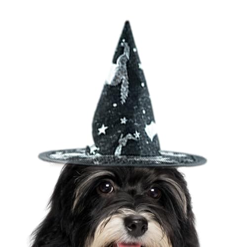 Halloween-Hut für Hunde | Hexenkostüm für Hunde - Kopfbedeckung mit verstellbarem Netzband für Katzen für Innen- oder Außenveranstaltungen und Cosplay von JPSDOWS