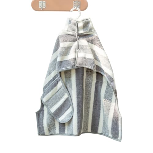 Handtuch, Bademantel für Haustiere, saugfähig, gestreift, aus Mikrofaser, für Postbad, , Dusche, Haus und Auto von JPSDOWS