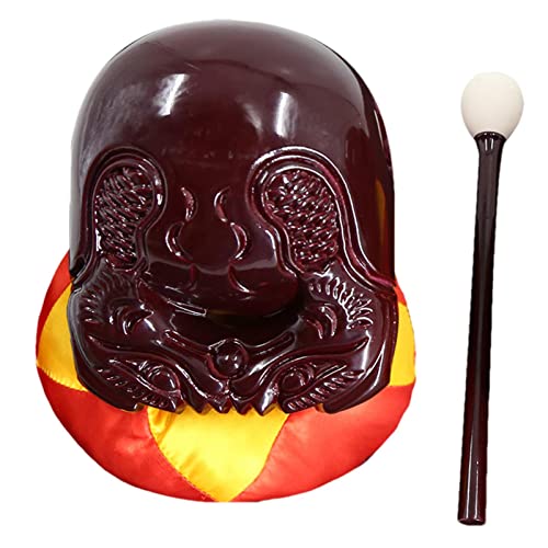 Hölzerner Fisch-Tempelblock, Zen-Trommel – Mokugyo mit Schlägel und Matte – buddhistisches Meditationszubehör – buddhistische -Desktop-Feng-Shui-Dekoration von JPSDOWS
