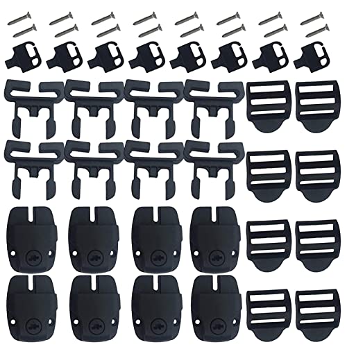 JPSDOWS Hot Tub Cover Clips, Hot Tub Cover Clips Replacement with Keys and Hardwares, Latches Clip Locks, Slides, Keys with Screws, Universal Replacement Latches Clip Locks for Spa Cover Straps von JPSDOWS