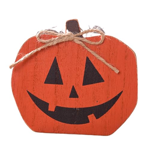 JPSDOWS Tischläufer | Holzschilder | Kürbis Hut Geist Candy Corn für Eingang Haus Schreibtisch Tischzentrum von JPSDOWS