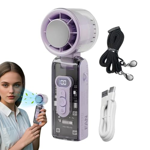 JPSDOWS Tragbarer Ventilator | Tragbarer Handfächer mit eingebauter Taschenlampe - Kühlgerät ohne Flügel für Erwachsene Kinder Camping im Freien JPSDOWS Tragbarer Ventilator | Tragbarer Handfächer mit eingebauter Taschenlampe - Kühlgerät ohne Flügel für Erwachsene Kinder Camping im Freien von JPSDOWS