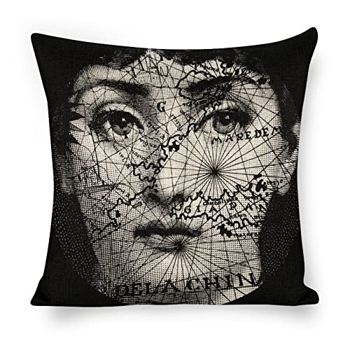 JPSilver Lina Cavalieri Kissenbezug, Baumwollleinen, dekorativer Kissenbezug, quadratisch, personalisierbar, nur Kissenbezug, 45 x 45 cm (C17) von JPSilver