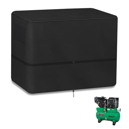 Stationäre Luftkompressor-Generator-Abdeckung, wasserdicht, 600D robuste Außen-Luftkompressoren-Abdeckung für AG-S1002 und andere Luftkompressoren der gleichen Größe UV, Staub, schwarz Stationäre Luftkompressor-Generator-Abdeckung, wasserdicht, 600D robuste Außen-Luftkompressoren-Abdeckung für AG-S1002 und andere Luftkompressoren der gleichen Größe UV, Staub, schwarz von JPURXC