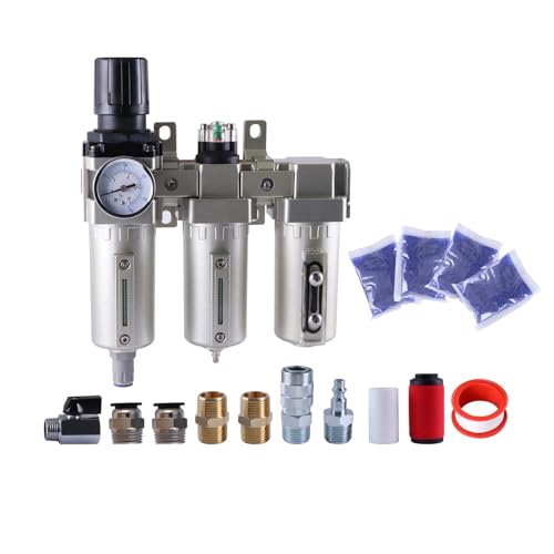 1 stück 3 Bühne Luft Prozessor Trockenmittel Trockner Und Luft Regler Behandlung Partikel Filter Koaleszenz Filter Luft Trocknung System(Automatic Drain 1l2) von JPVLCNDJ