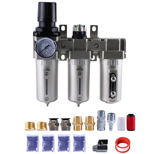 1 stück 3 Bühne Luft Prozessor Trockenmittel Trockner Und Luft Regler Behandlung Partikel Filter Koaleszenz Filter Luft Trocknung System(Semi-Auto Drain 3l4) von JPVLCNDJ