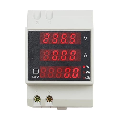 1 stück D52-2048 Din-schiene LED Digital Voltmeter Amperemeter Strommesser Aktive Leistungsfaktor AC80-300V Multifunktionsmessgerät 100A(200-450V Built-in CT) von JPVLCNDJ