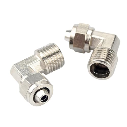 1 stück PL pneumatische schnellspannverbindung messing vernickelt L-winkelstück außengewinde 1/8 1/4 3/8 1/2 BSPT schlauch luftrohr 4 6 8 10 12mm(PL14-02) von JPVLCNDJ