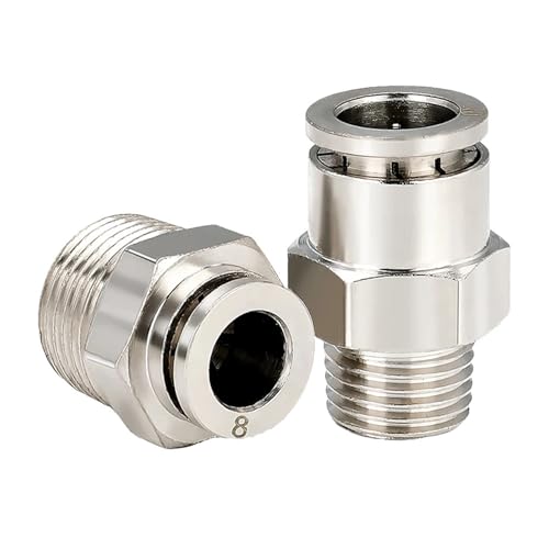 1 stück Pneumatische Schnellkupplung Vollkupfer Vernickelt Schnell Außengewinde 1/8 1/4 3/8 1/2 M5 Luftschlauch 4 6 8 10 12mm PC8-02(PC10-04) von JPVLCNDJ