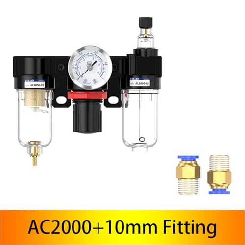 1pc AC2000-02 Druckregler Manometer Luftkompressor Filter Öl Feuchtigkeit Separator for Wasserfilter Entfeuchten(AC2000-PC-08) von JPVLCNDJ