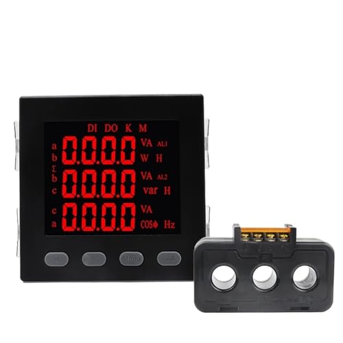 1pc LED Drei Phase Multifunktionale Strom Meter Mit RS485 AC220V 3P4W VAW kWh COS Hz Var Power Meter mit 3 phase CT(Meter with 150A CT) von JPVLCNDJ
