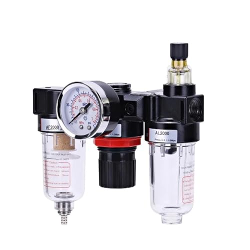 AC2000 1/4 "Öl Wasser Separator Separator for Wasser Filter Entfeuchten Luft Kompressor Druck Regulierung Mit Zubehör(AC2000-PC10) von JPVLCNDJ