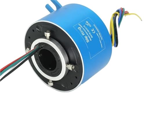 OD86mm 6 Kanäle 20A Strom Durchgangsbohrung Leiter Schleifringmotor 25,4mm Innendurchmesser mit Flansch Anti-Tab von JPVLCNDJ